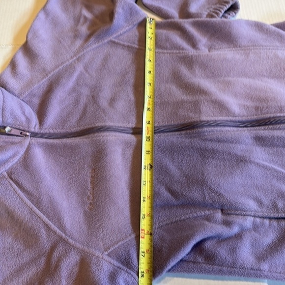 Columbia sportswear company lavender fleece w zip up front pockets bungee pulls - Picture 3 of 14